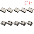 10Pcs USB Connector Type C Female Charging Port Jack 2P/6P/16P/24 Pin Soldering PCB SMD SMT DIY USB-C Socket Adapter