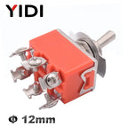 5pcs SPST DPDT 250V 15A Toggle Switch 2 3 Position Latching On-Off On-On On-Off-On E-TEN1322 1021 1122 1221 1321 Cap Waterproof