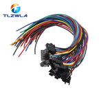 10PCS JST SM 2/3/4/5/6Pins 2.54MM Plug Male to Female Wire Connector cable pigtail Plug LED Connecting line 20cm Long