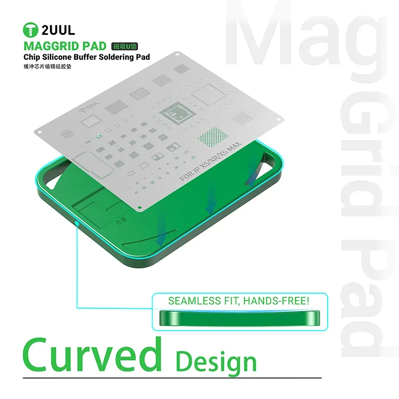 2UUL BH15 MagGrid Magnetic Silicone Pad for Mobile Phone CPU Nand Flash IC BGA Chip Stencils Repair Reballing Soldering Mat