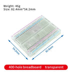 Breadboard 400 830 Point Solderless PCB Bread Board protoboard ZY-204 MB102 SYB-170 SYB-46 Test Boards Jump Wire for Arduino kit