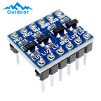 10pcs 4MOS Transistor Level Conversion Module 3V and 5V 4 Channels Logic Level Shifter 4 Way Bi-Directional Module High Speed