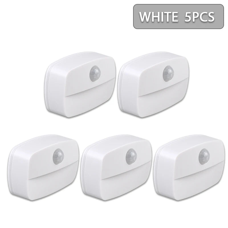 LED Night Light with Motion Sensor Cabinet Lamp Wireless Bedside Nightlight Battery Power For Bedroom Closet Stairs Lighting