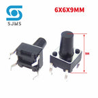 20/50PCS 6X6 6X6X5mm DIP 4Pin Tactile Micro Push Button Switch 6*6*4.3/5/6/7/8/9/10/11/12/13MM Micro Touch Button Power Switches