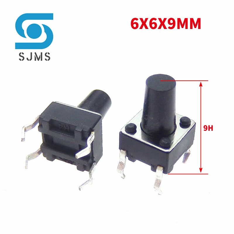 20/50PCS 6X6 6X6X5mm DIP 4Pin Tactile Micro Push Button Switch 6*6*4.3/5/6/7/8/9/10/11/12/13MM Micro Touch Button Power Switches