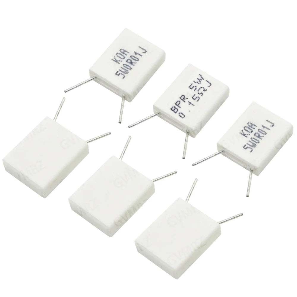 10PCS Cement Wirewound Resistor 5W 10W Non-Inductive BPR56 Series 0.01R–10K  10W 2R 10W 100R 5W 0.25R