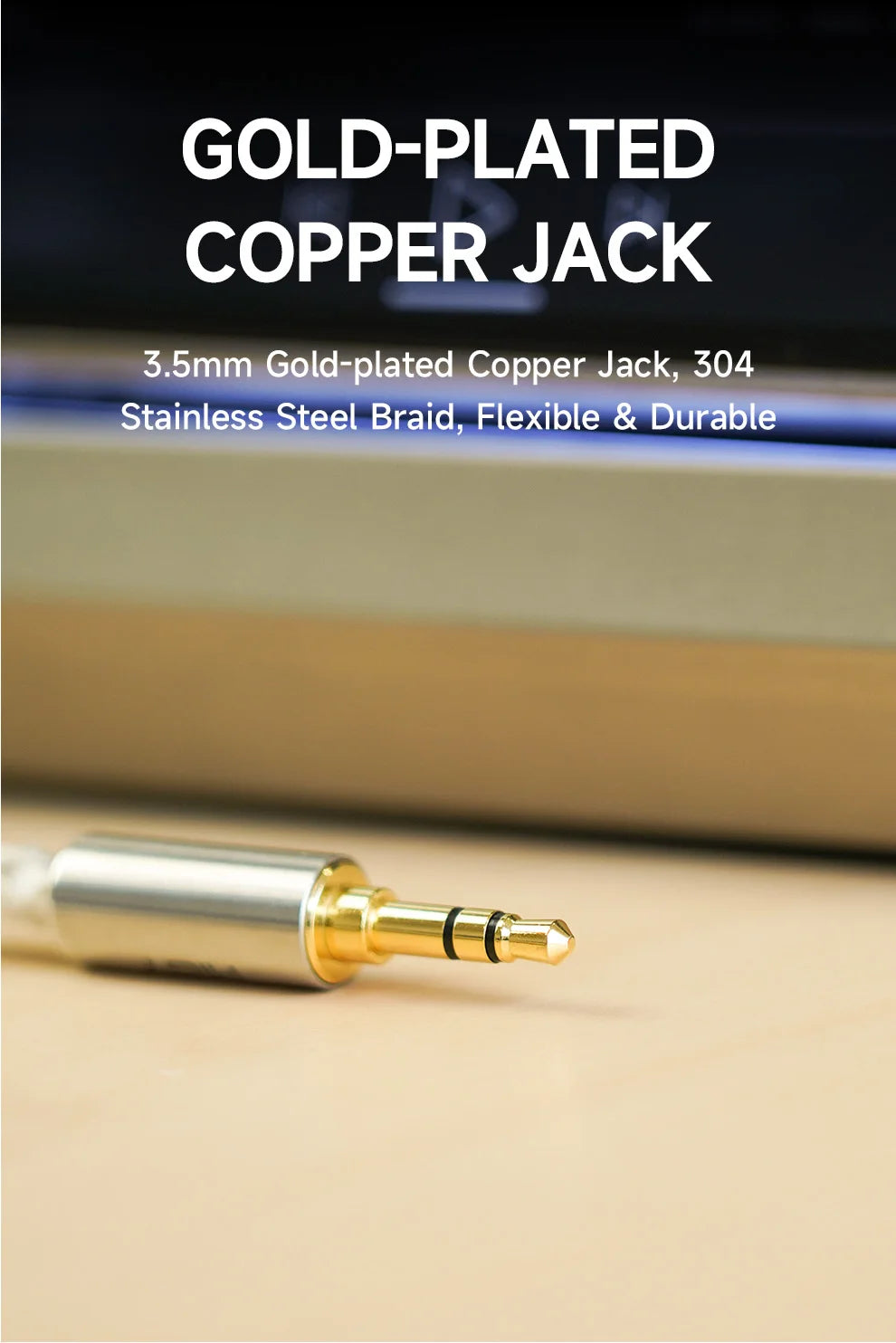 HiBy AUX HiFi Audio Cable Male Gold-plated Copper Jack 3.5mm / 4.4mm for R2 R3 R5 R6 R8 MP3 Music Player Dock Car Speaker