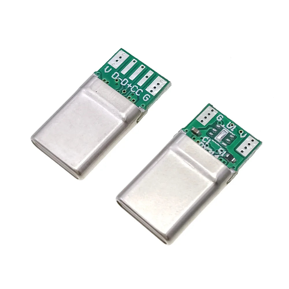 PD100W USB 3.1 Type-C 7Pin Connector Male Receptacle Adapter to Solder Wire Cable 20V 5A High Current Support PCB Board