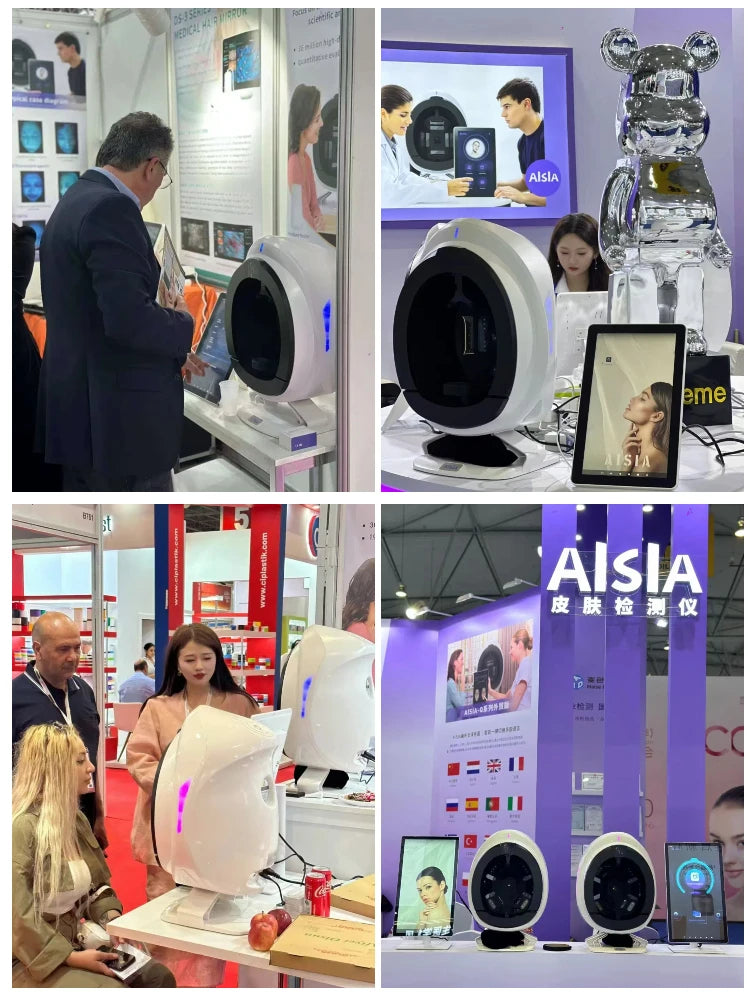 New 3D Facial Skin Analyzer Machine 15.6 inch Skin Analyzer Facial Machine 8 Light Spectrum Skin Analysis Scanner