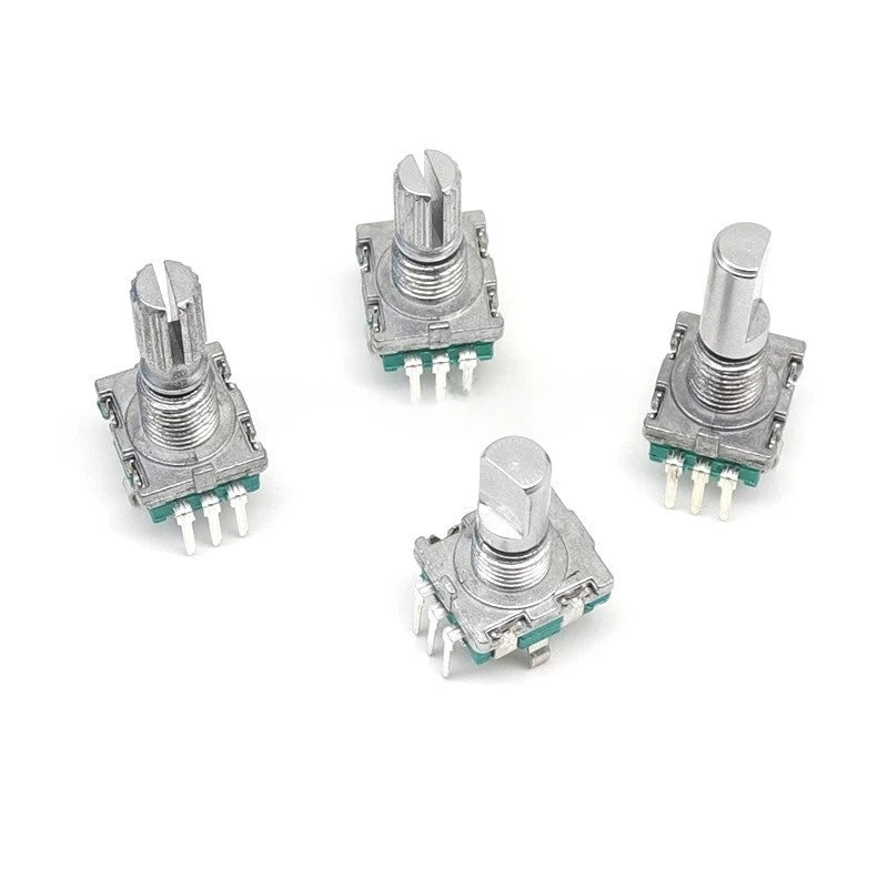 2/10PCSEC11 Rotary Encoder Digital Potentiometer, Plum Blossom, Half Axis, Five-Leg Handle Length 15MM 20MM