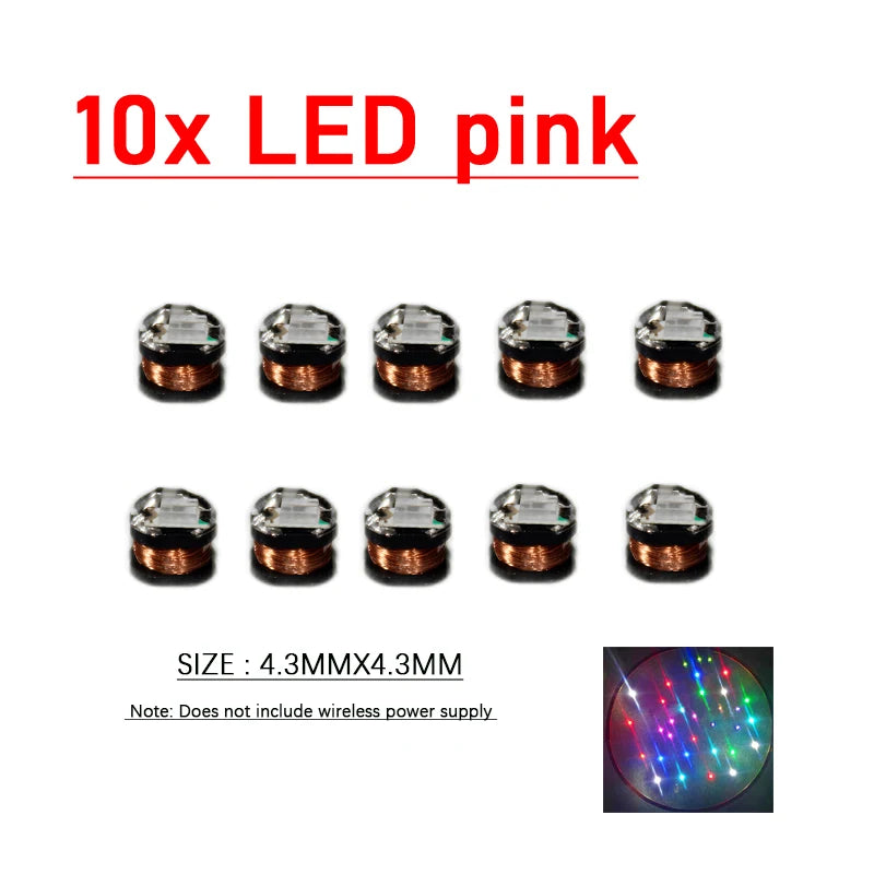 Type-c USB Wireless Power Supply Transmitter Coil Induction Wireless Charging + Led Lamp Receiver Diy Toys Ship Car LEGO Model