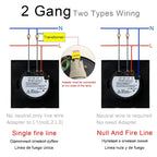Smart Switches 1/2/3 Gang Wifi Touch Light Wall Sensor Switch Works with Tuya Control Smart Life Google Alexa Alice Yandex