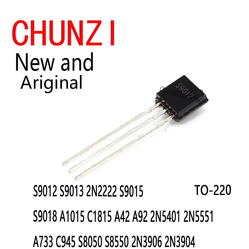 Transistor Assorted Kit S9012 S9013 2N2222 S9015 S9018 A1015 C1815 A42 A92 2N5401 2N5551 A733 C945 S8050 S8550 2N3906 2N3904