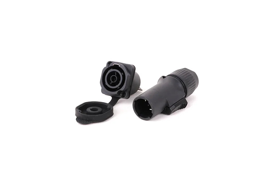 2pcs 3Pins Waterproof IP65 True Locking Powercon Male Plug Jack Power Female Sockets Chassis Wire Connectors