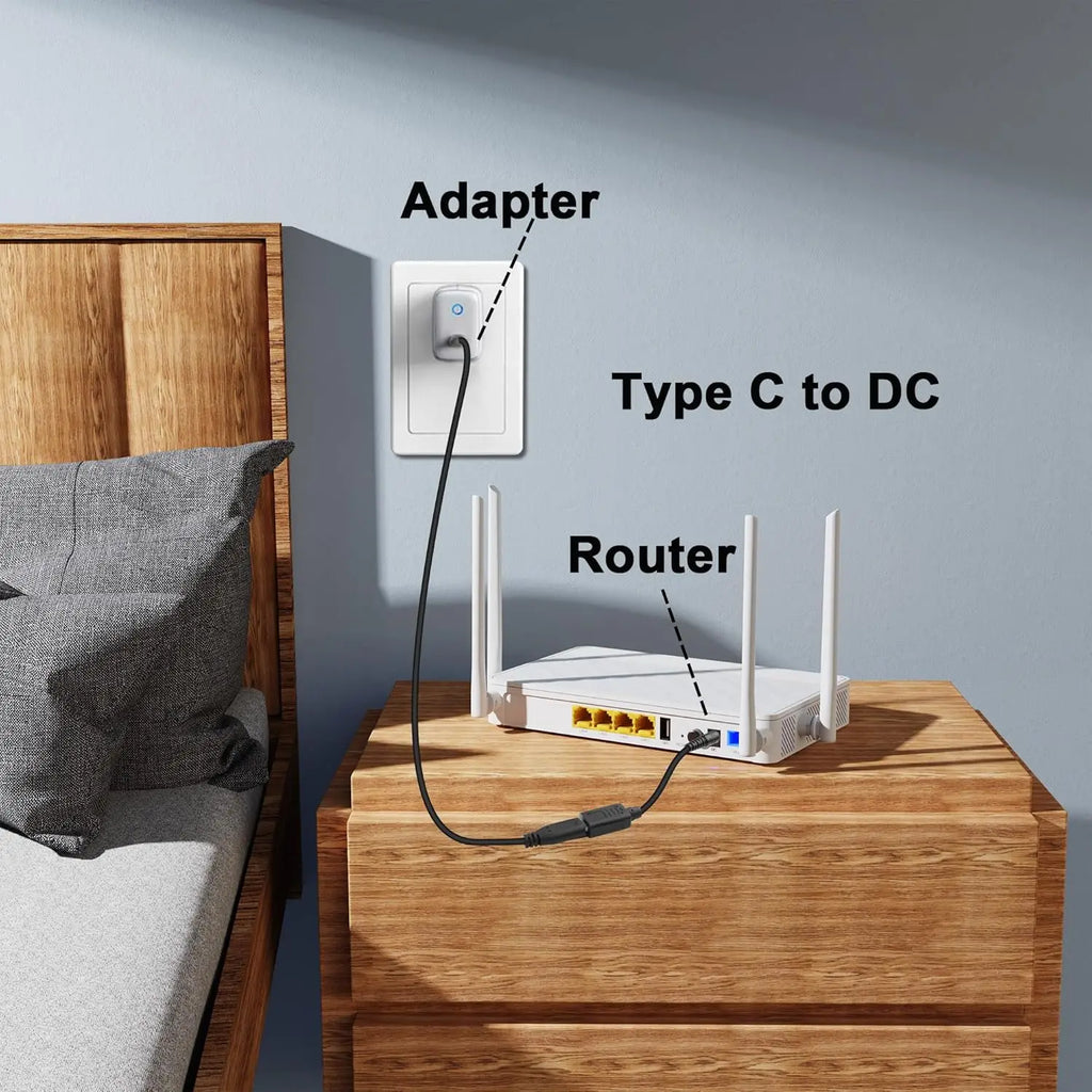 1pc USB Type C to DC 5.5mm X 2.1mm PD Trigger Power Charging Adapter Cable 20V 5A 100W 19-20V Laptop Drill Battery Router CCTV