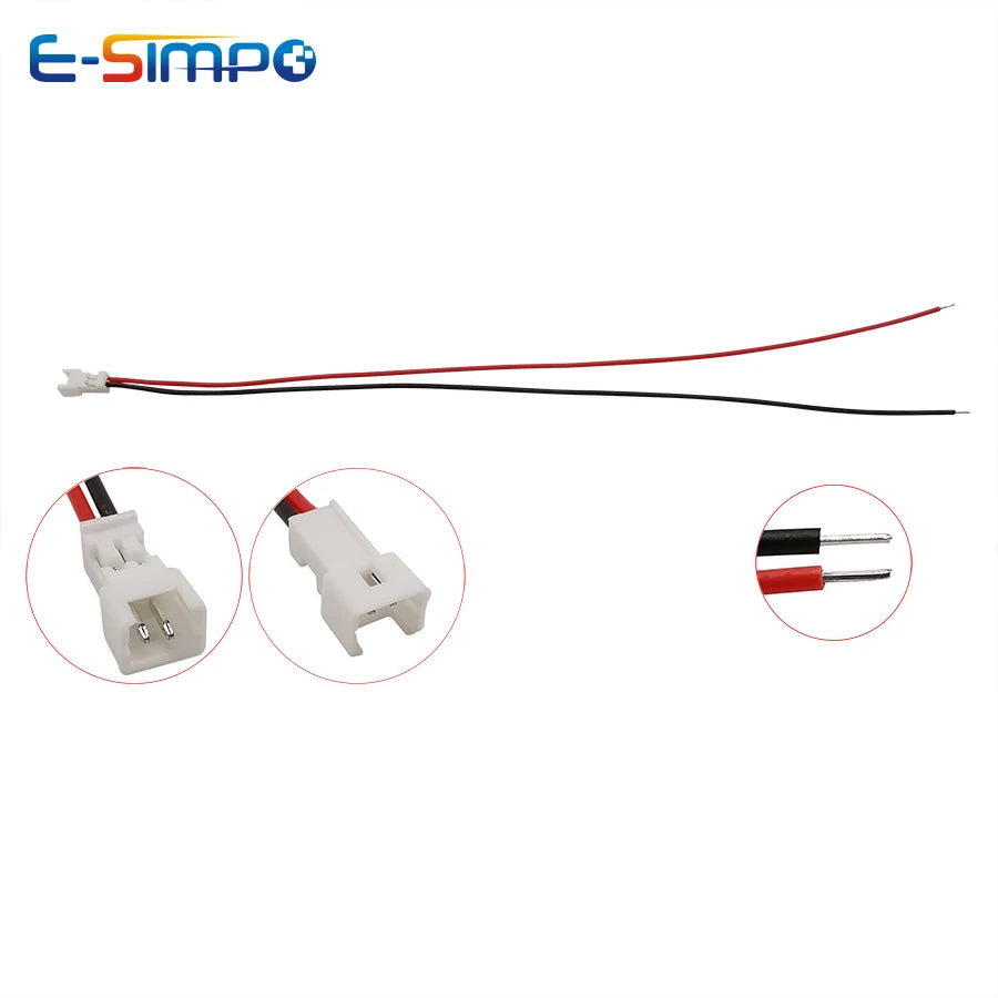 Micro 1.25 2Pin Wire Connectors Plug Jack Mini  PH1.25mm 2P Male Female Socket Battery Charging Cable Terminal Length 15CM