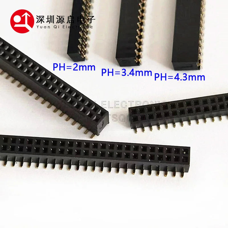 1U 1.27mm Pin Header SMT Connector Male Height 4mm 3mm 2mm 2*2/3/4/5/6/7/8/9/10/12/30/50p For PH 4.3mm/3.4mm/2.0mm Female Socket