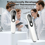 Forehead Thermometer for Adults and Kids, Digital Baby Thermometer | 1s Fast Accurate Reading, 3 Color Fever Alarm, Forehead & Object Mode, Non Contact, Battery Included