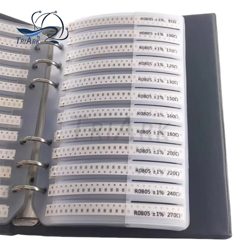 0201 0402 0603 0805 1206 1% resistor mixing manual SMD classification kit 170 values 8500PCS 4250PCS 0R-10M Blank sample Book