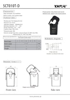 YHDC SCT010T-D Input 5A/10A/20A/30A/50A Output 1V/3V/5V DC Accuracy 1% Split Core Current Transformer