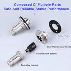 5/10 Sets GX12 GX16 GX20 Flange Butting Type Aviation Plug &Socket 2/3/4/5/6/7/8/9/10/12/14/15 Pin Male&Femal Connectors Coppe