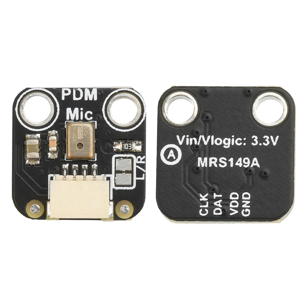 1.8-3.3V PDM MEMS Microphone Breakout Board with Digital Output, 61dB SNR & JST SH Connector for 32-bit Processors