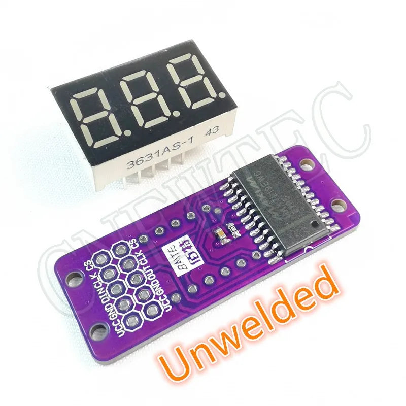 MAX7219 0.36 Inch 3 Bits Digital LED Display 7 Segment Module Unwelded 6 Color Available for Arduino STM32 STC AVR ESP32