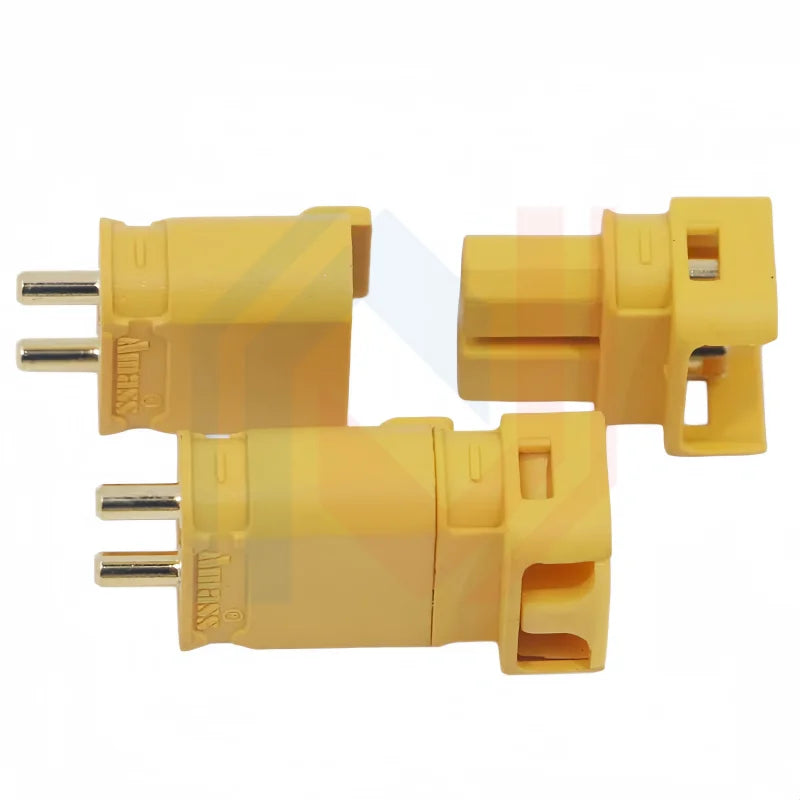 Amass XT30 Male Female Connector, XT30ULW-F Plug XT30U-M R/A 16AWG Silicone Cable Elbow Battery Charging Cable for RC Quadcopter