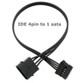 Molex 4 Pin Male to SATA Female Power Supply Cable,15 Pin SATA Power Splitter Converter Adapter Cable Hard Drive HDD SSD Cable