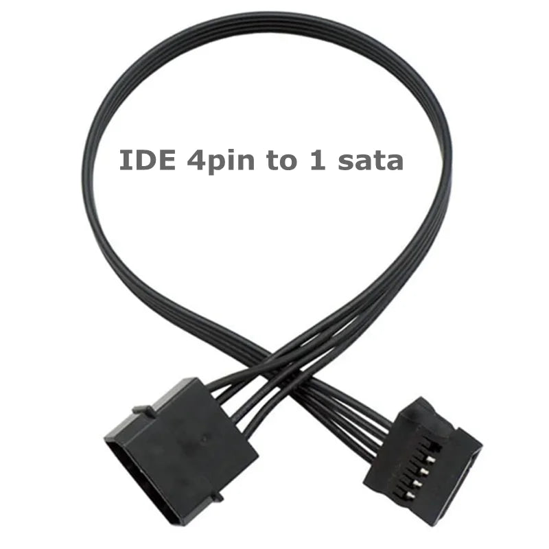 Molex 4 Pin Male to SATA Female Power Supply Cable,15 Pin SATA Power Splitter Converter Adapter Cable Hard Drive HDD SSD Cable