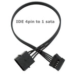 Molex 4 Pin Male to SATA Female Power Supply Cable,15 Pin SATA Power Splitter Converter Adapter Cable Hard Drive HDD SSD Cable