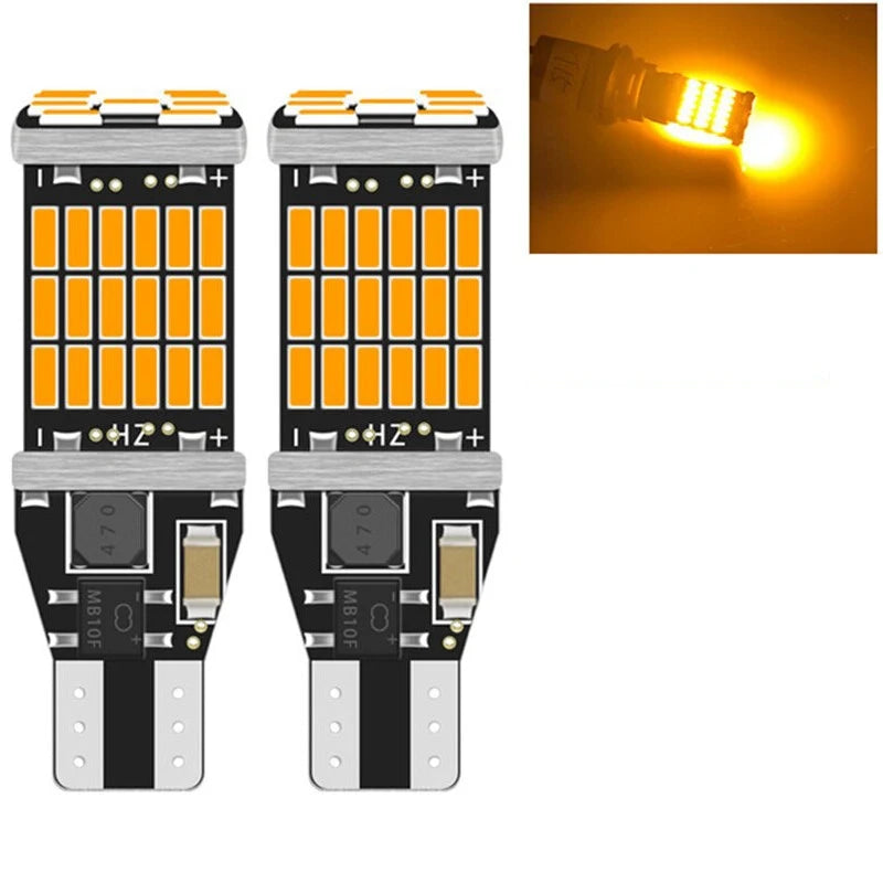 2/6pcs T15 Reverse Light W16W Led Super Bright 10W Canbus Backup Light Car Park Light White Red 12V