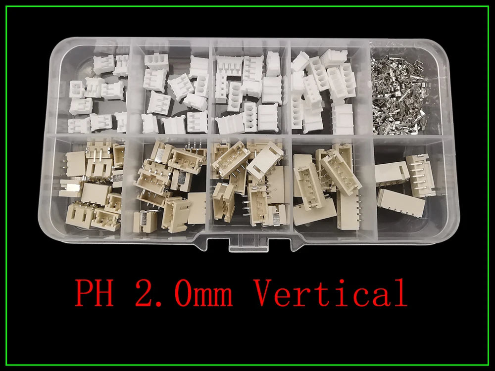 1Box PH2.0 / XH2.54 2/3/4/5 Pin Terminals Kit Male Female Plug Housing Header JST Wire Connector PH 2.0mm XH 2.54mm Pitch