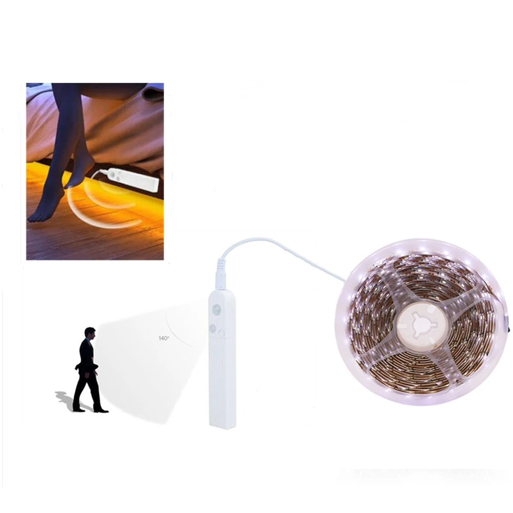 5V USB LED Strip Light Battery Power SMD 2835 3528 60LED 1m 2m 5m White Warm Red Blue Green Ribbon Cabinet Lights Night DC5V