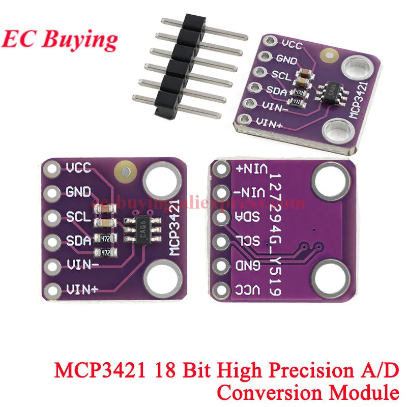 ADS1115 ADS1015 MCP4725 AD5593 ADS1110 ADS1118 ADS1120 ADS1220 MCP3421 SGM58031 PCF8591 Analog-to-Digital Breakout Board Module