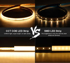 CCT 2700K-6500K Changeable Lamp Tuya Smart Home COB LED Strip Alexa Light Linear LED Tape With Dimmable WiFi LED Dimmer Switch