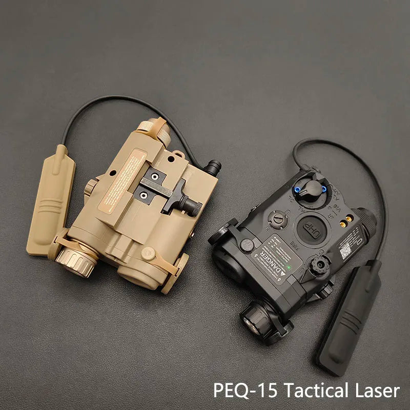 US Warehouse Tactical Gear PEQ15 PEQ Indicator Red Green Dual Laser/IR Light/IR Laser AR15 HK416 Hunting Accessory Fit 20MM Rail