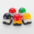1 Set Mushroom Head Self-Locking/Resetting 1NO Foot/Hand Control IP65 Emergency Stop Button Switch For Industrial Safe