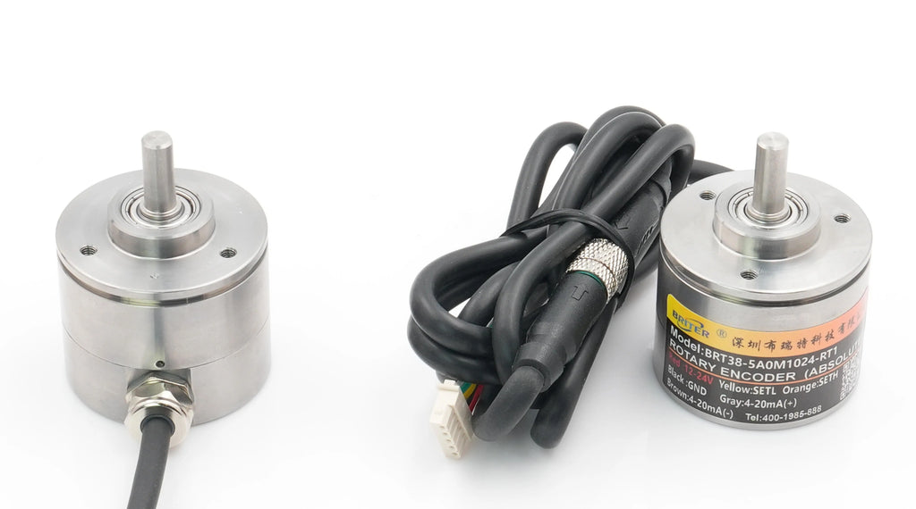 IP68 Absolute  Encoder Rotary Multi Turn 6mm solid shaft Angle Measurement RS485 CAN Power Off Memory Waterproof