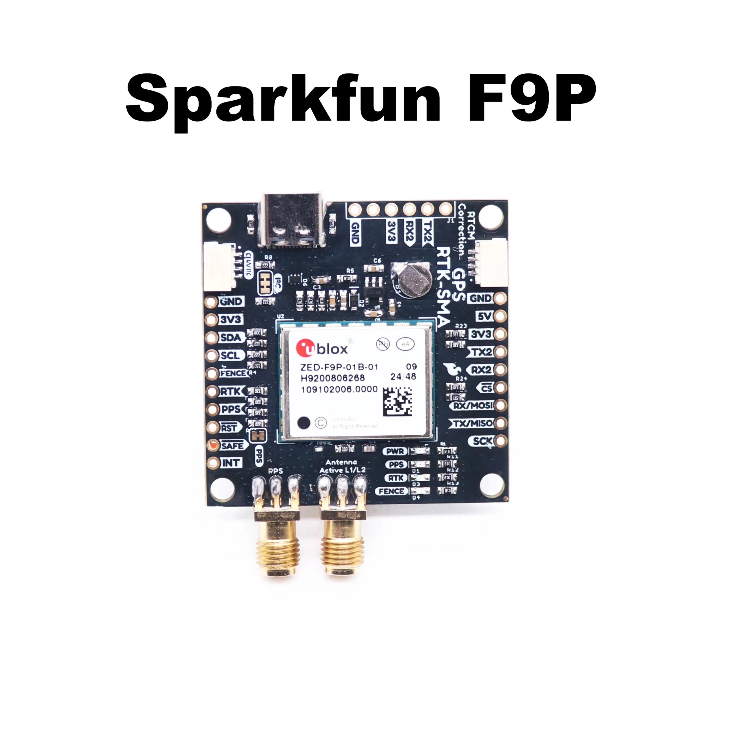 Happy SparkFun GPS RTK2 Board ZED F9P Qwiic High-Precision UAV GNSS Series Ardupilot FPV AutoPilot flight control