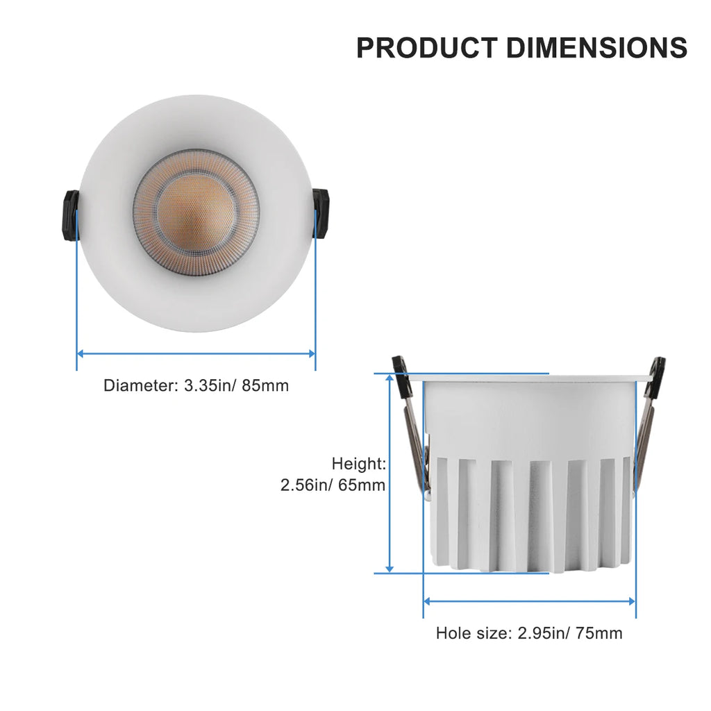 Tuya Bluetooth/ Zigbee/ DALI/ Matter Smart Recessed LED Ceiling Spot Light AC220V/110V Dimmabe Ceiling Lamp for Bedroom Kitchen