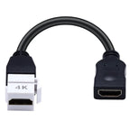 0.2m 4K 8K HDMI Compatible Female to Female Keystone Wall Plug-in Card Buckle Direct insertion Panel Connection Cable