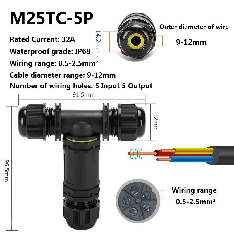 IP68 Waterproof Joint Wire Quick Connection Connector 2 3 4 Pin Solderless LED Lamp Electric Wiring Outdoor Rainproof Terminal