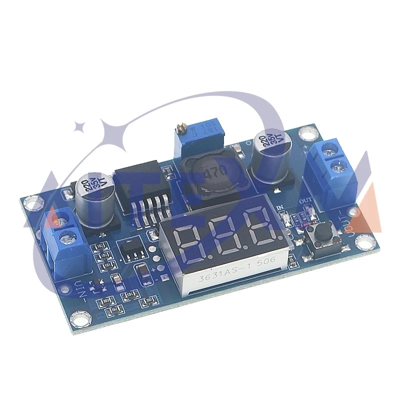 AITEXM LM2596 DC-DC Step Down Converter Voltage Regulator LED Display Voltmeter 4.0-40 -1.3-37V Adapter Adjustable Power Supply