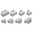 50Set/100Pcs JST XH2.54 Straight/Curved Header+Housing+Terminal Connector 2P/3/4/5/6/7-12Pin Right Angle 90°/180°Socket For PCB