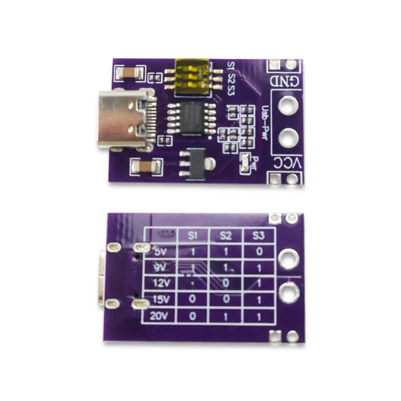 Type-C QC AFC PD2.0PD3.0ToDC Spoof Scam Fast Charge Trigger Polling Detector USB-PD Notebook Power Supply Change Board Module