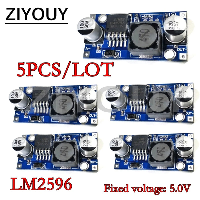 2/5PCS LM2596 LM2596S DC Buck Converter 3.0-40V To 1.5-35V Power Supply Step Down Module Fixed 3.3V,5.0V,12V DC to DC