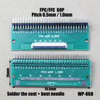 1pcs 4/6/8/10/12/15/16/18/20/22/24/26/30/34/36/40/42/45/50/56 Pin FPC/FFC Adapter Board 0.5mm To 2.54mm Connector