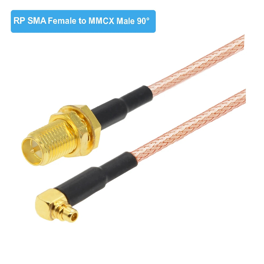 10PCS SMA Female Jack Bulkhead to MMCX Male Straight PLUG RG316 Pigtail RF Coaxial Cable MMCX to SMA Adapter Extension Cable