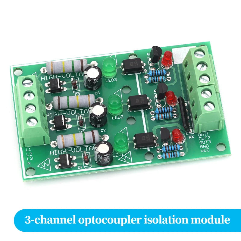 1/2/3/4/8-Bit AC 220V Optocoupler Isolation Module Voltage Detect Board Adaptive 3-5V For PLC Isolamento Fotoaccoppiatore Module